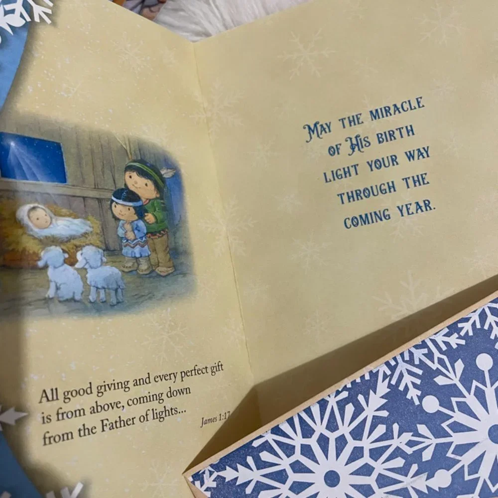 5 JOYFUL Blessings Religious themed Holiday cards by St. Labre Indian School